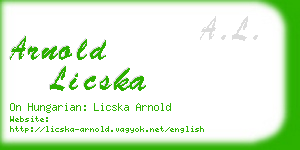 arnold licska business card